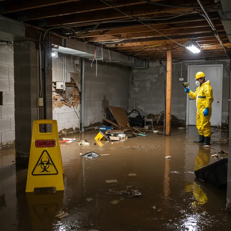 Flooded Basement Electrical Hazard in Kosciusko County, IN Property